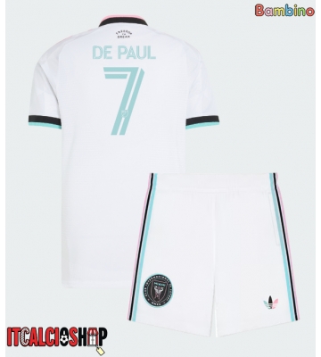 Inter Miami Rodrigo De Paul #7 Terza Maglia Bambino 2026-27 Manica Corta (+ Pantaloni corti)